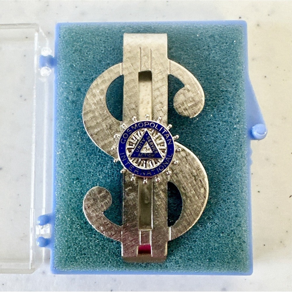 Cosmopolitan International Hood Emblem Design Money Clip With Money Sign‎